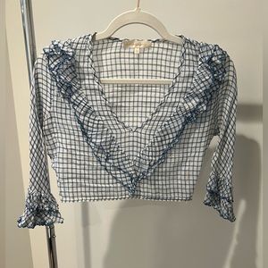 Love Shack Fancy crop top and skirt lightly used